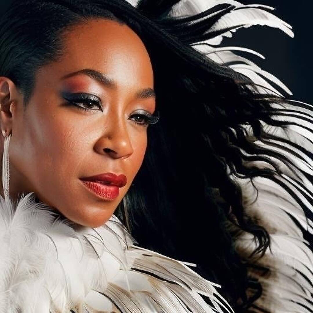 Tichina Arnold - Dramatic White Feather Collar Portrait | Divas World Order